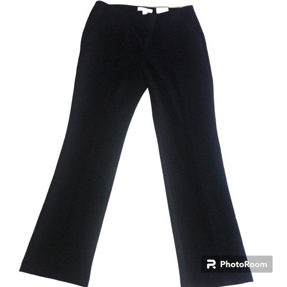 New NWT Chico Manhattan Straight Leg Pants Woman’s Size 1 (8/10) Black - Picture 1 of 11